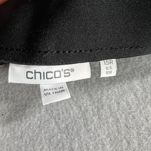 Chico's 1.5 10 Pants Womens Bi-Stretch Slit Ankle So Slimming Office Career - Picture 10 of 12